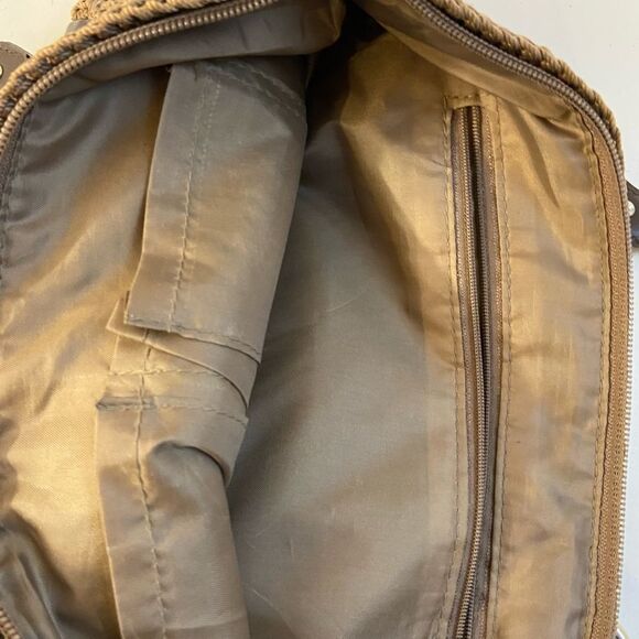 The Sak brown crochet zipper bag 13”x7” - Picture 3 of 6